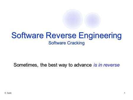 Software Reverse Engineering Software Cracking
