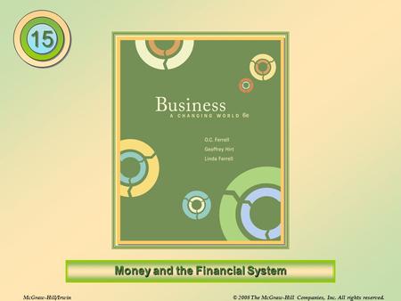 McGraw-Hill/Irwin© 2008 The McGraw-Hill Companies, Inc. All rights reserved. Money and the Financial System 15.