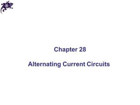 Alternating Current Circuits