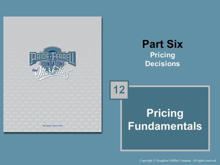 12 Pricing Fundamentals.