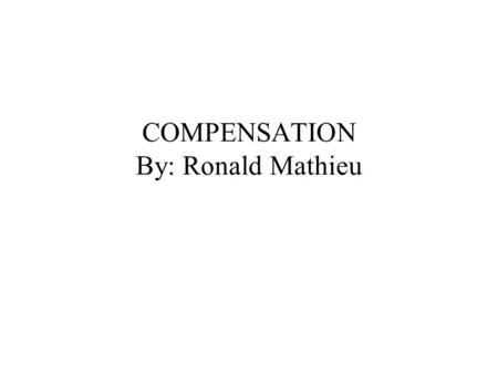 COMPENSATION By: Ronald Mathieu. Compensation Why do we need compensation? –1) Because of long emission spectrum of dyes like FITC and PE.