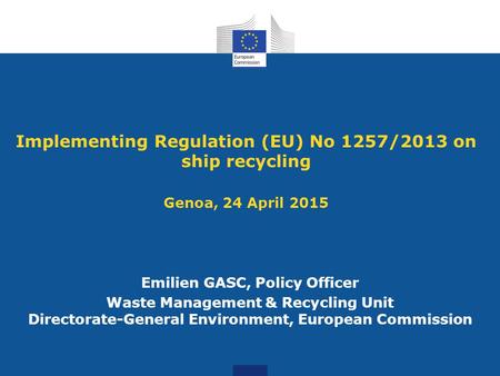 Emilien GASC, Policy Officer