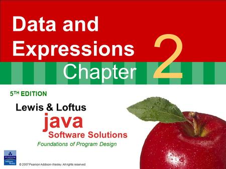 2 Data and Expressions Software Solutions Lewis & Loftus java