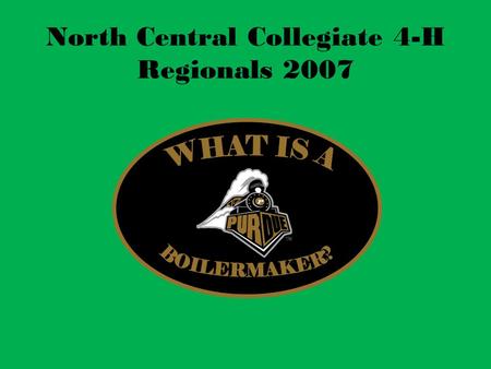 North Central Collegiate 4-H Regionals 2007. Checking In.
