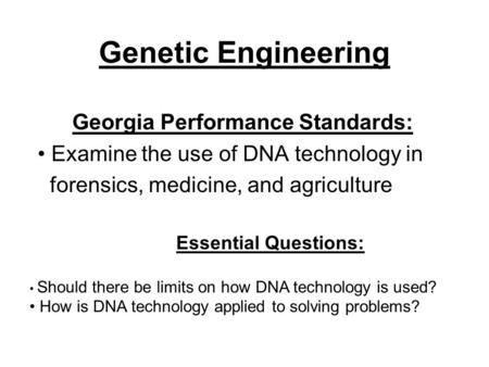 Georgia Performance Standards: