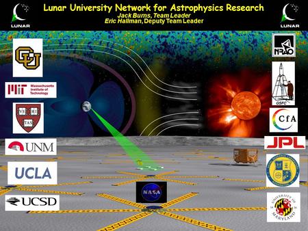 Lunar University Network for Astrophysics Research Jack Burns, Team Leader Eric Hallman, Deputy Team Leader.