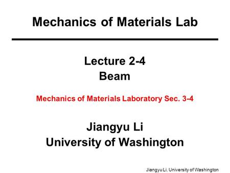 Mechanics of Materials Lab