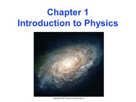 Introduction to Physics