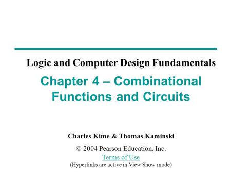 Overview Functions and functional blocks Rudimentary logic functions