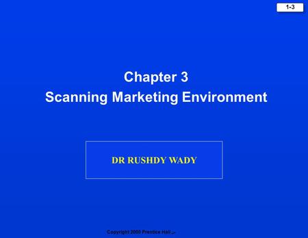 Chapter 3 Scanning Marketing Environment