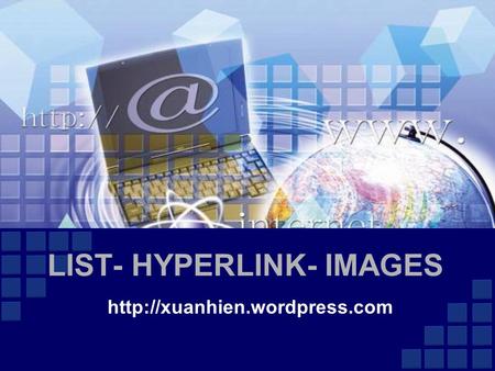 LIST- HYPERLINK- IMAGES