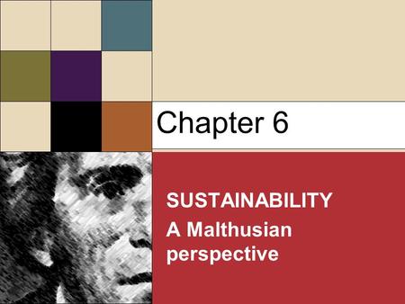 Chapter 6 SUSTAINABILITY A Malthusian perspective SUSTAINABILITY A Malthusian perspective.