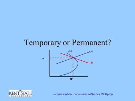 Lectures in Macroeconomics- Charles W. Upton Temporary or Permanent?