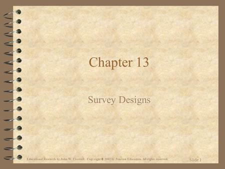 Chapter 13 Survey Designs