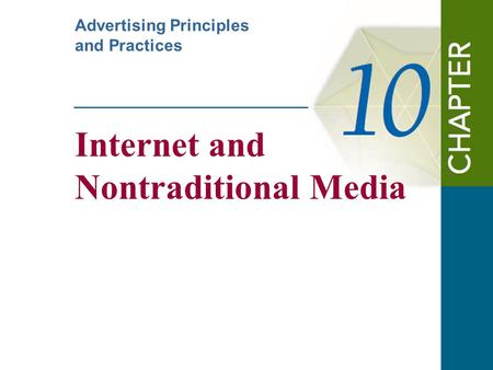 Internet and Nontraditional Media