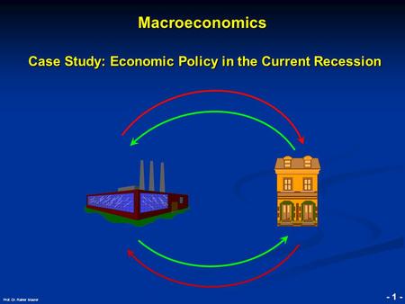 © RAINER MAURER, Pforzheim - 1 - Prof. Dr. Rainer Maurer Macroeconomics Case Study: Economic Policy in the Current Recession.