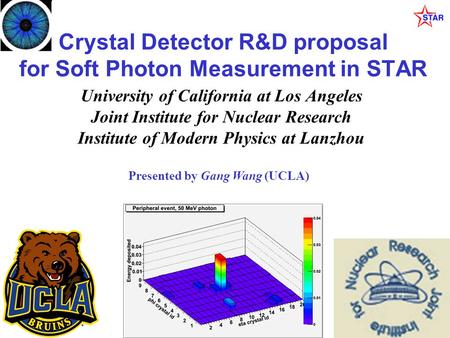 Crystal Detector R&D proposal for Soft Photon Measurement in STAR University of California at Los Angeles Joint Institute for Nuclear Research Institute.