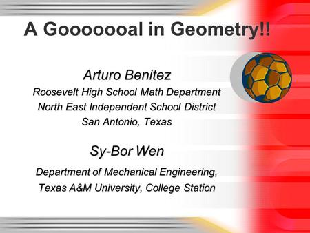 A Gooooooal in Geometry!!