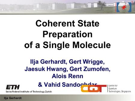 Coherent State Preparation of a Single Molecule