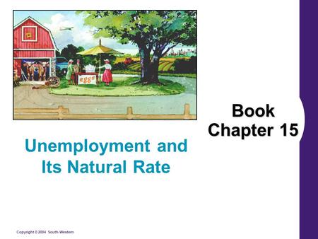 Copyright © 2004 South-Western Book Chapter 15 Unemployment and Its Natural Rate.