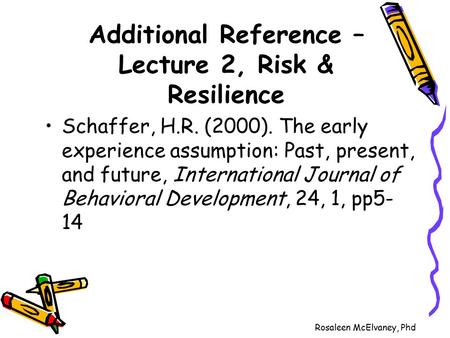Additional Reference – Lecture 2, Risk & Resilience