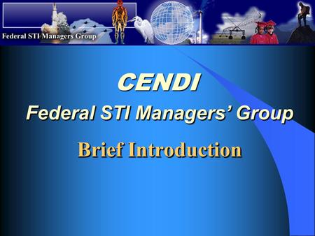 Federal STI Managers’ Group Brief Introduction CENDI.
