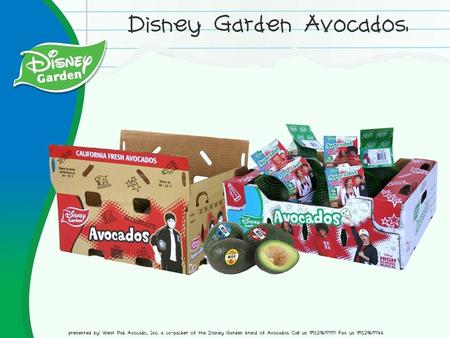 Promote Healthy Eating In Kids Mission and Goals. Increase Produce consumption among kids!…Disney Garden is our vehicle to do this. – Bring new, younger.