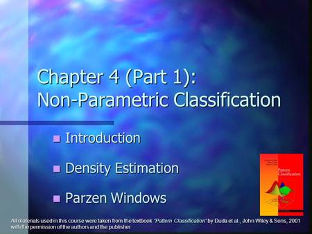 Chapter 4 (Part 1): Non-Parametric Classification