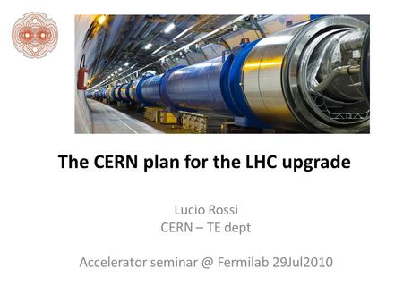 The CERN plan for the LHC upgrade