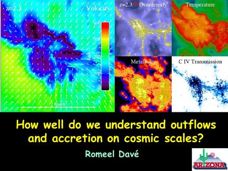 How well do we understand outflows and accretion on cosmic scales? Romeel Davé.
