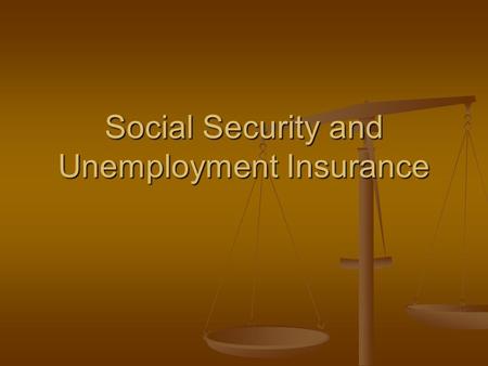 Social Security and Unemployment Insurance. Why do we care? SS is one of largest government programs SS is one of largest government programs Important.