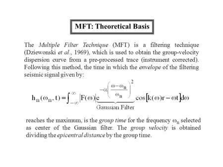 MFT: Theoretical Basis