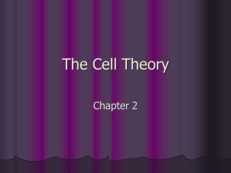 The Cell Theory Chapter 2. The Cell All living things are made of cells. Cells are the smallest living unit of life. Each cell performs the necessary.