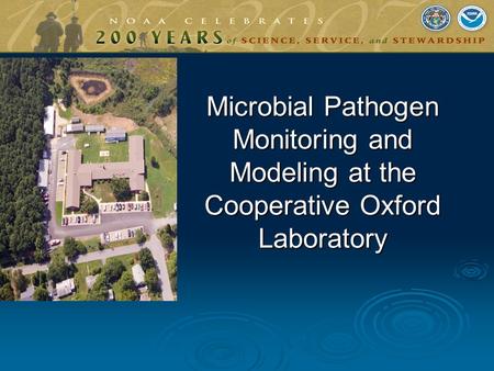 Microbial Pathogen Monitoring and Modeling at the Cooperative Oxford Laboratory.