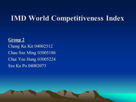 IMD World Competitiveness Index