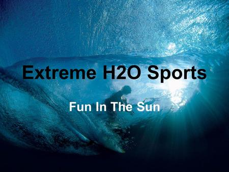 Extreme H2O Sports Fun In The Sun. Product Line Flippers Leashes Body Boards Surf Boards Wet Suits.