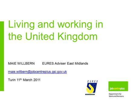Living and working in the United Kingdom