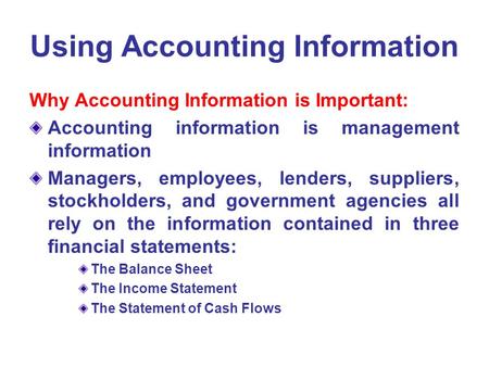 Using Accounting Information