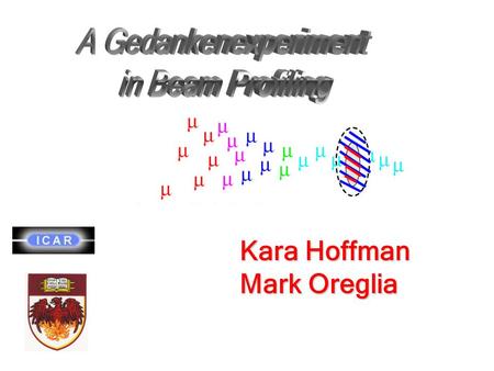 Kara Hoffman Mark Oreglia. A promising bolometric material: platinum high Z = large dE/dx temperature-resistivity function very steep at 20K should.