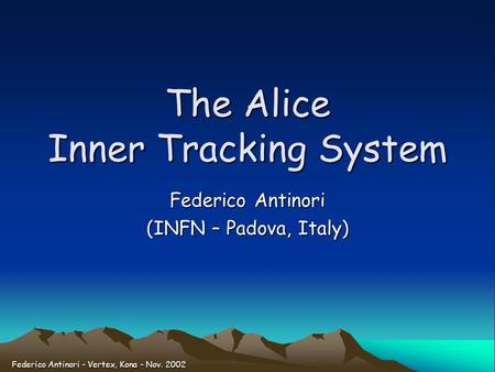The Alice Inner Tracking System