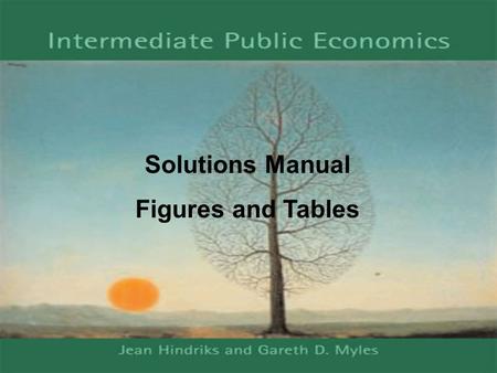 Solutions Manual Figures and Tables. Chapter 1 Equilibrium and Efficiency Figures and Tables.