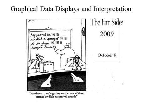 Graphical Data Displays and Interpretation 2009 October 9.