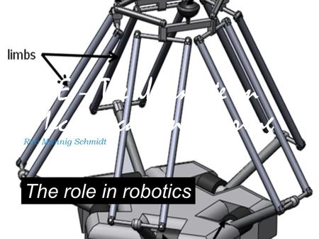 PME – The Ultimate in Mechanical Engineering Rob Munnig Schmidt The role in robotics.
