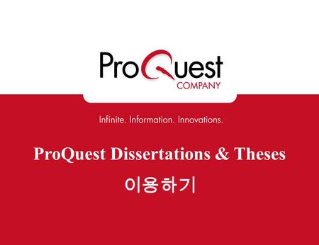 ProQuest Dissertations & Theses 이용하기. ProQuest Dissertations & Theses (PQDT)  PQDT (ProQuest Dissertations & Theses) 세계 유일의 해외 석박사 학위논문 데이터 베이스.  과거.