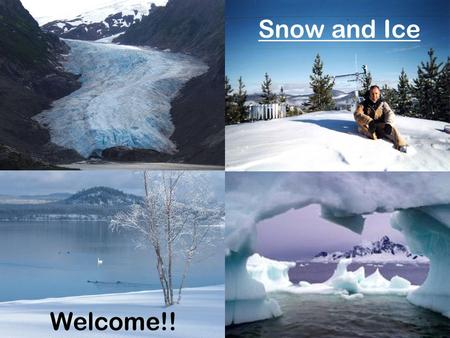 Welcome!! Snow and Ice. Contact Info Instructor: Stephen Déry Office: 8-414 Office hours: TR 1-2 p.m. Phone: 960-5193   Course website:
