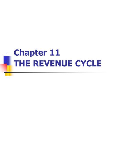 Chapter 11 THE REVENUE CYCLE. Introduction Revenue cycle: 1. Respond to customer inquiries 2. Develop agreements with customers to provide goods and services.
