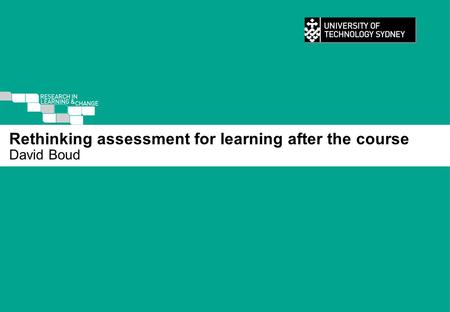 Rethinking assessment for learning after the course