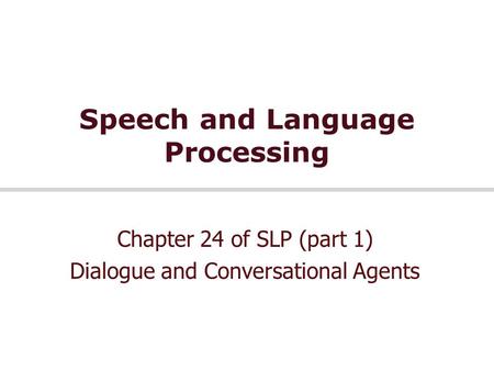 Speech and Language Processing