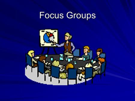 Focus Groups. Contents What is a focus group and why use it Methods When to use Focus Groups Advantages and Disadvantages Example.