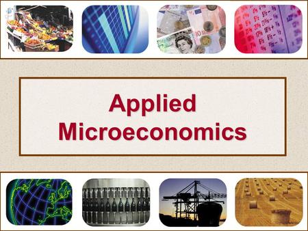 AppliedMicroeconomics. Applied Microeconomics Economics of the Environment.